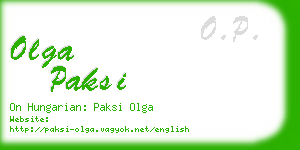 olga paksi business card